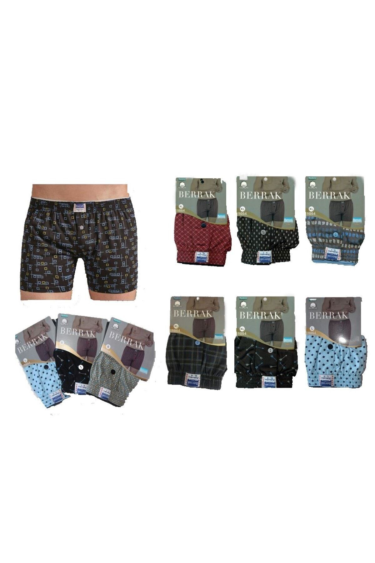 12 Adet Karışık Renk Havlu Bel Boxer