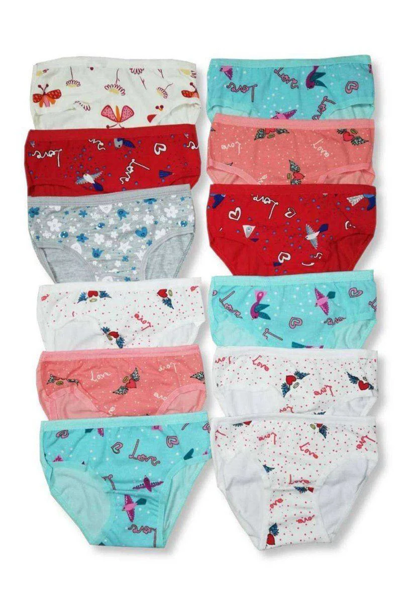 12 Adet Kız Çocuk Desenli Slip Külot - %100 Pamuklu Rahat İç Çamaşırı Fiyatı, Yorumları ve Özellikleri