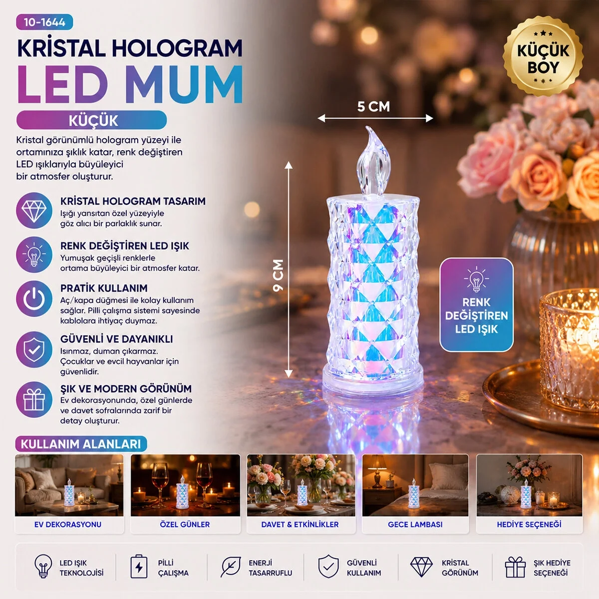 12 Adet Led Candle Kamp Küçük Boy= Çap:5cm - Y: 9cm Pilli Led Mum Mika Kristal Plastik Yakut-13635 Bx40 12 Adet Led Candle Kamp Küçük Boy= Çap:5cm - Y: 9cm Pilli Led Mum Mika Kristal Plastik Yakut-13635 Bx40