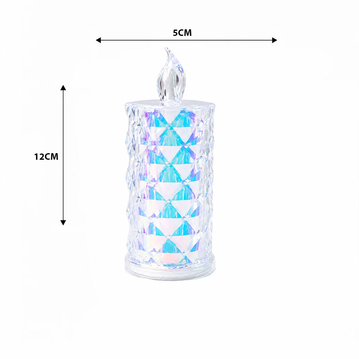 12 ADET LED CANDLE LAMP ORTA BOY= ÇAP:5CM - Y: 12CM PİLLİ LED MUM