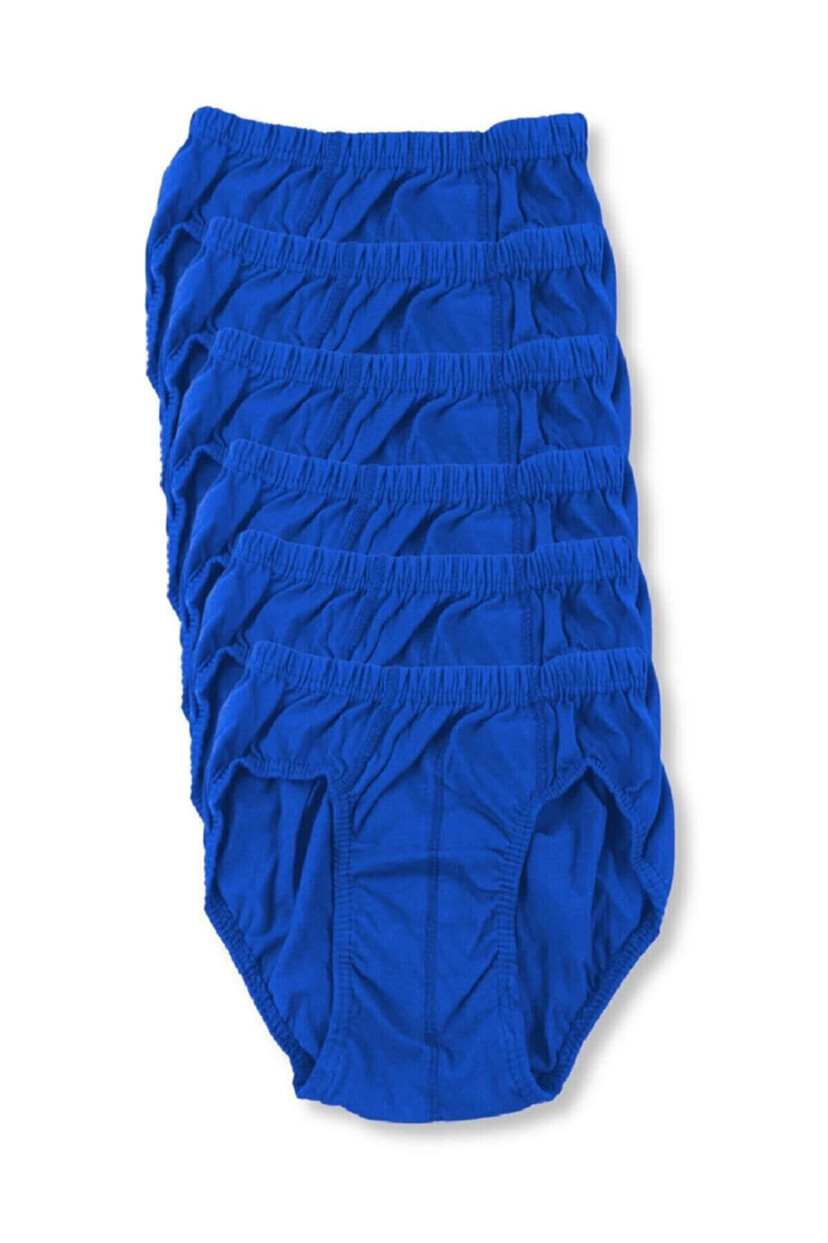 12 Adet Mavi Renk Çocuk Slip Külot