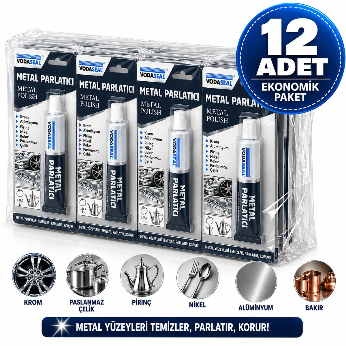 12 Adet Metal Parlatıcı 40GR