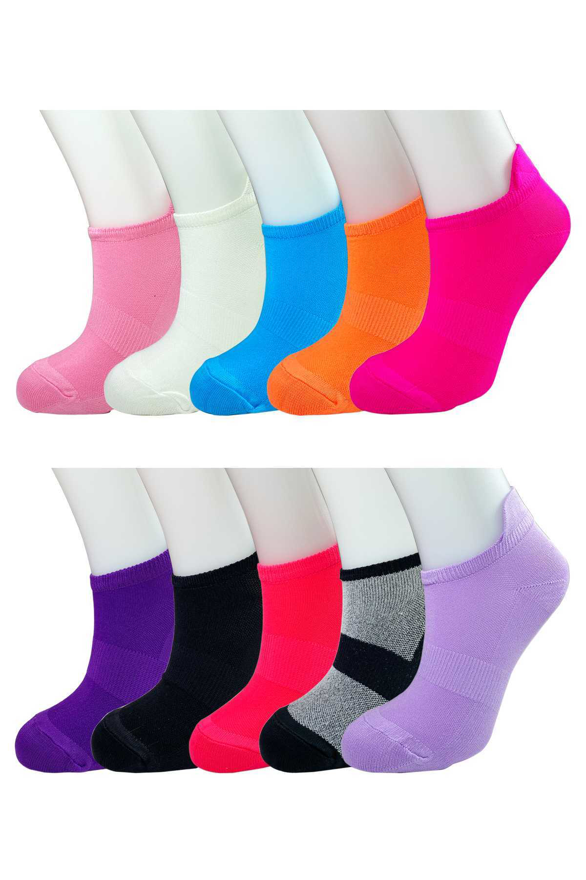 Just Cheap Store 12 Adet Neon Parlak Renk Yumuşak Kadin Bilek Çorap