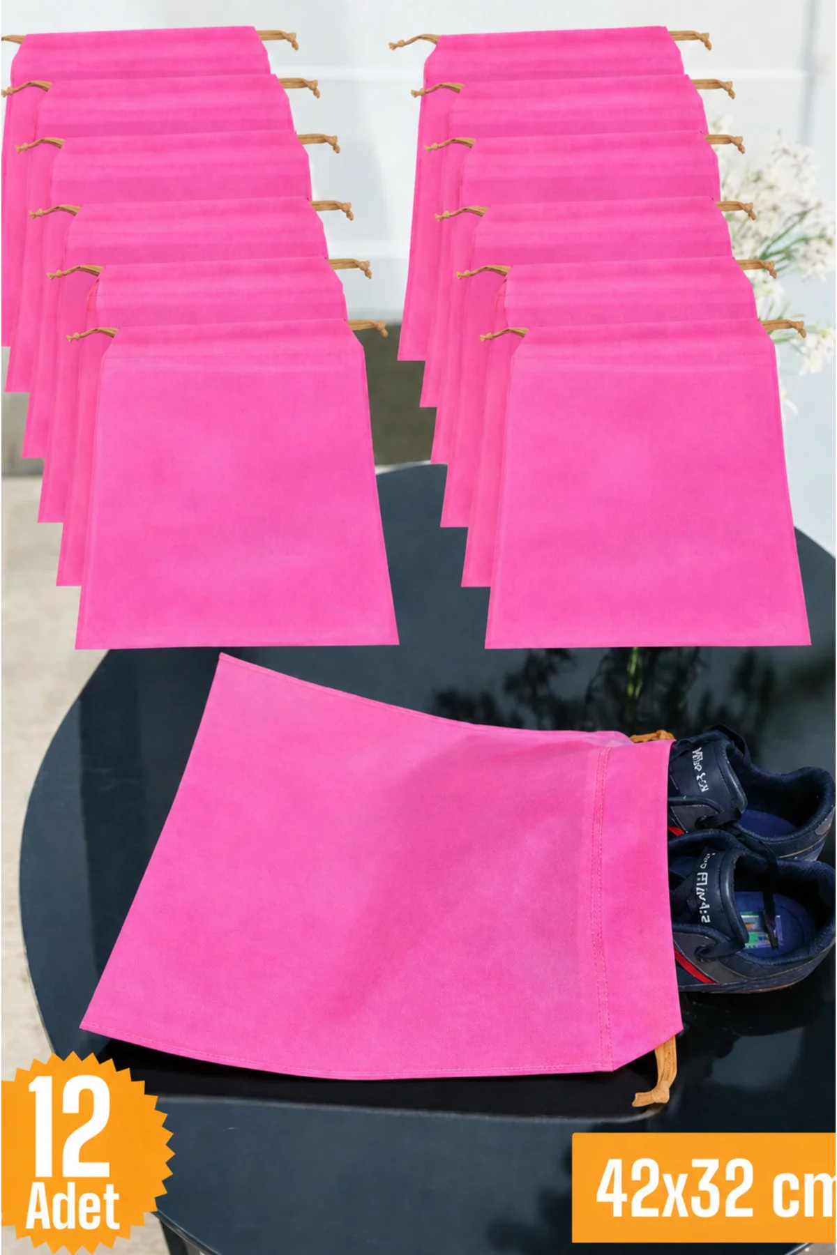 12 Adet Pembe Büzgülü Ayakkabı Saklama Çantası Seyahat Hurcu Çok Amaçlı Dolap Çekmece Valiz Düzenleyici 12 Adet Pembe Büzgülü Ayakkabı Saklama Çantası Seyahat Hurcu Çok Amaçlı Dolap Çekmece Valiz Düzenleyici