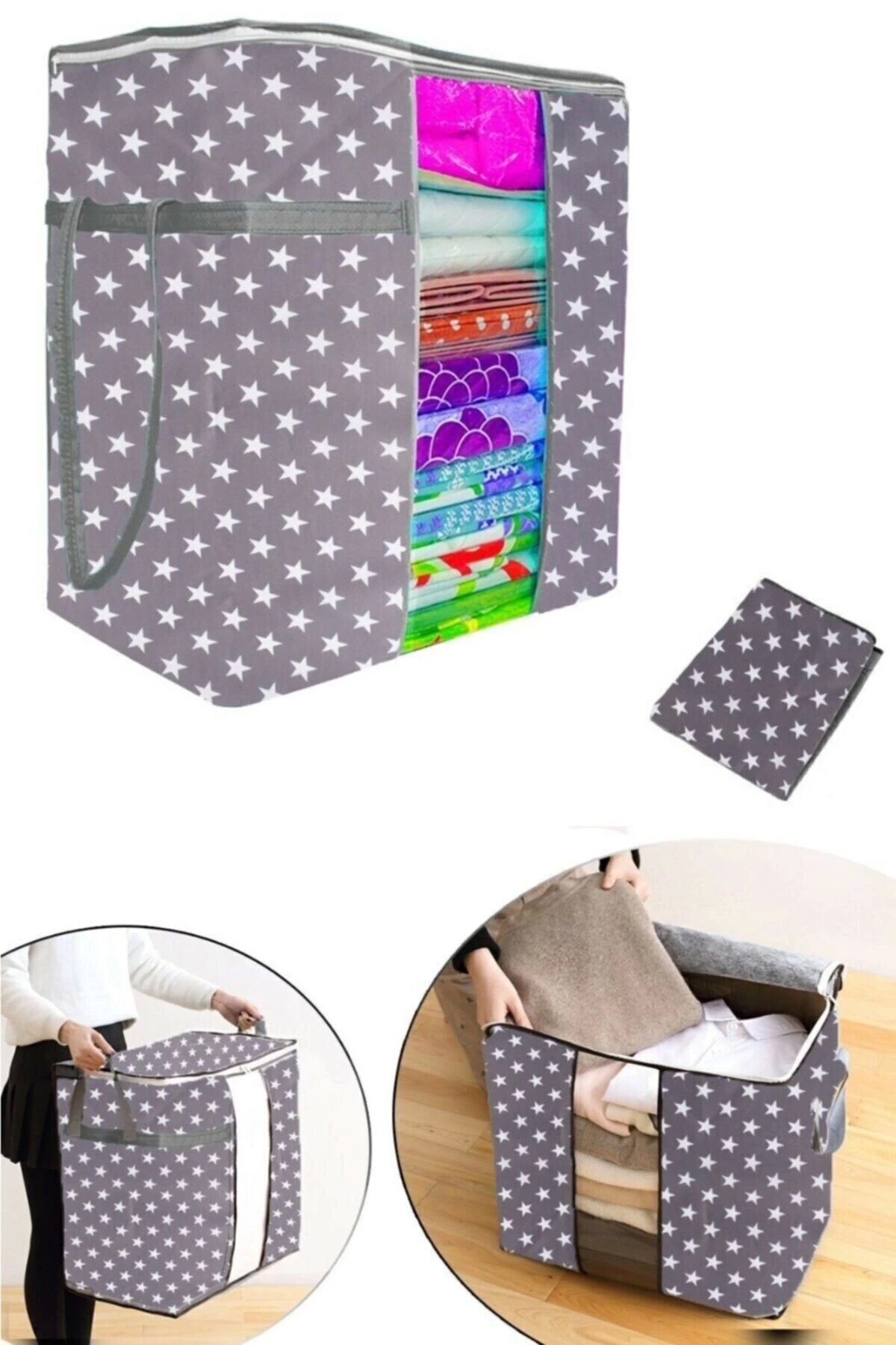 12 Adet Pencereli Hurç Mega Boy Çok Amaçlı Düzenleyici 40x40x75 C