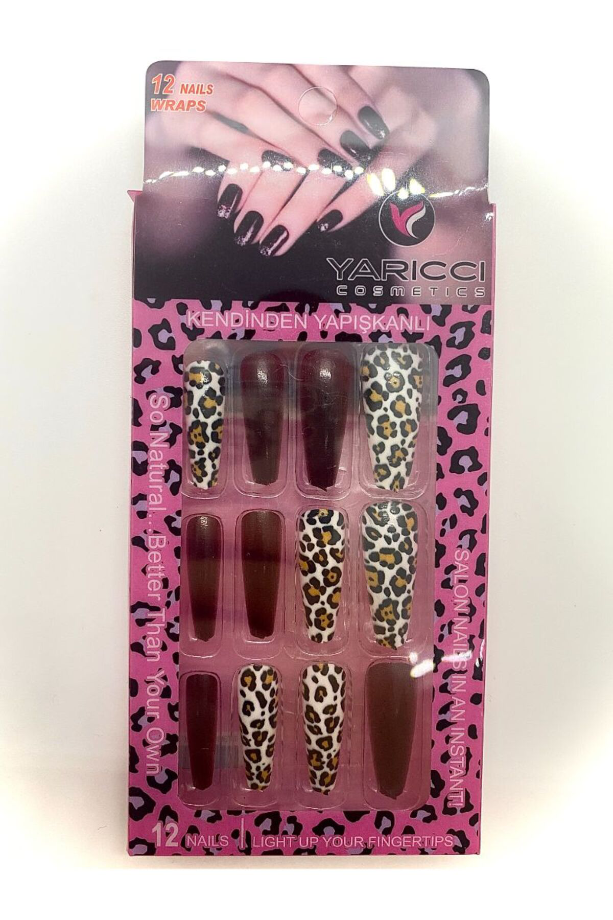 Monalisa Home 12 Adet Renkli Desenli Takma Tırnak