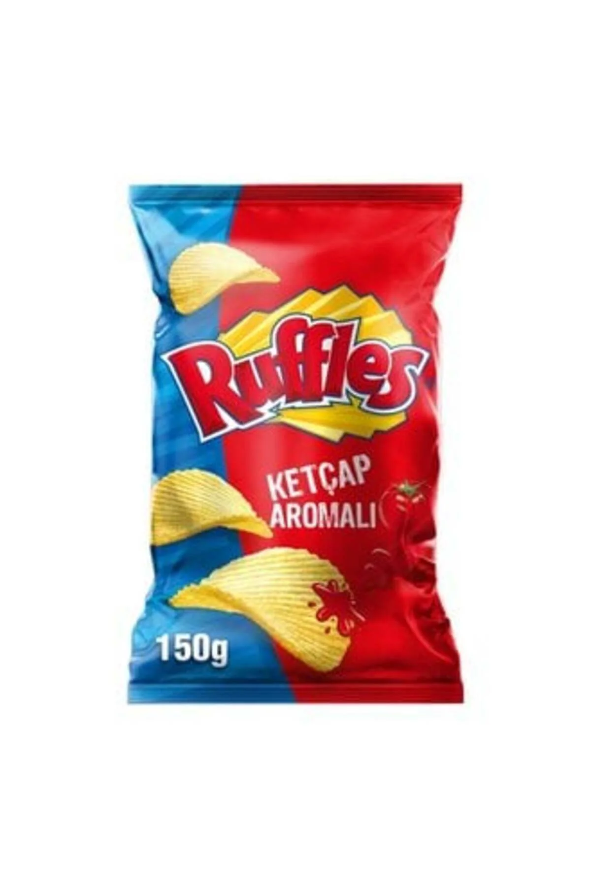 12 ADET RUFFLESKetçaplı Patates Cipsi Parti Boy 150 gr