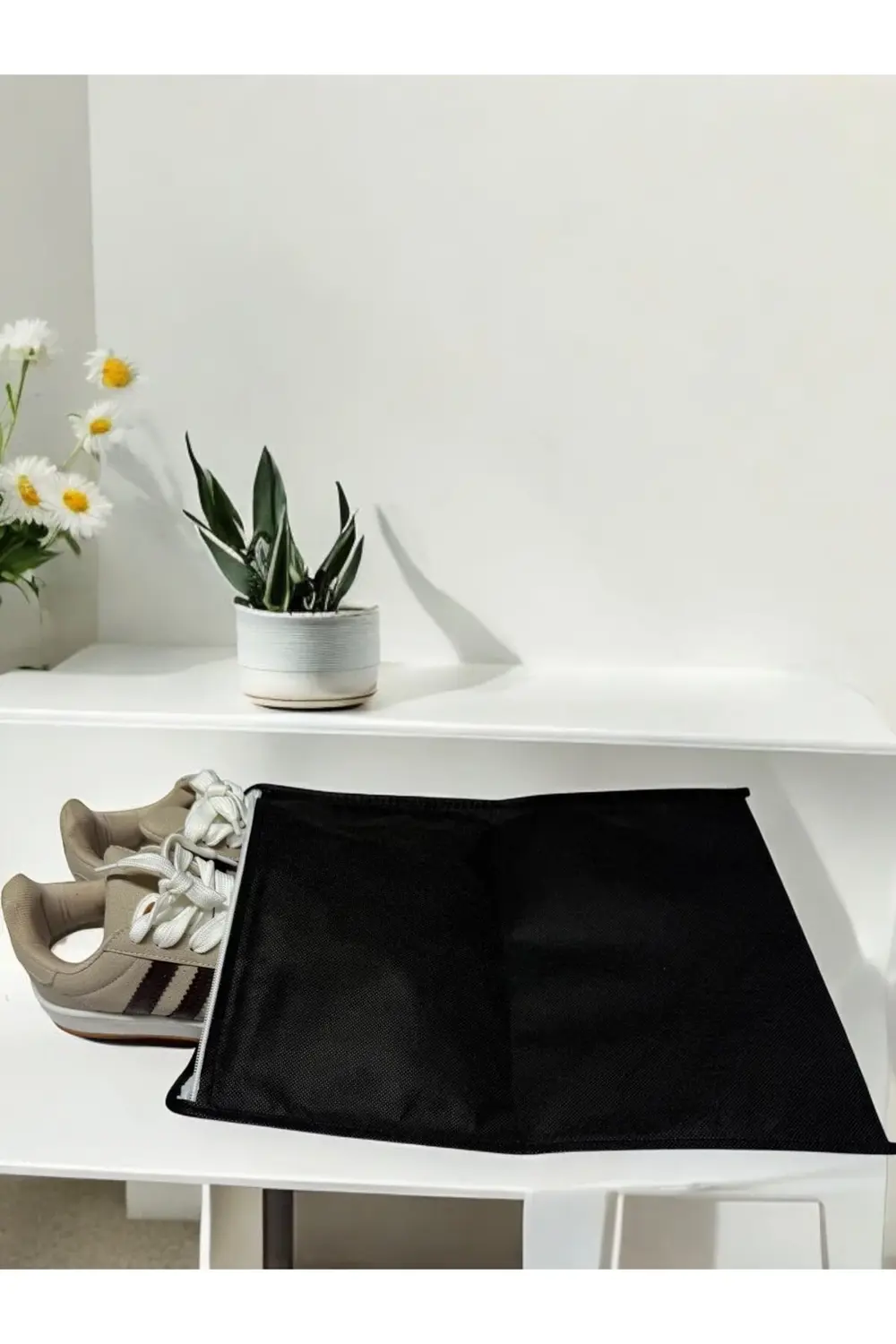 12 Adet Siyah Ayakkabı Saklama Çantası Seyahat Hurcu Çok Amaçlı F