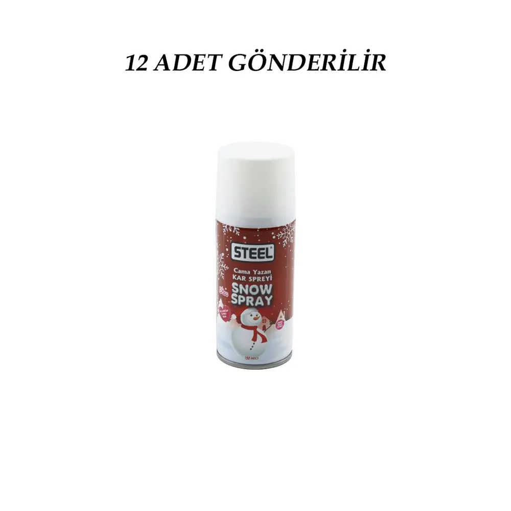 12 ADET SNOW PARTY SPRAY KAR SPREYİ 150ML HER YÜZEYE KAR EFEKTLİ 