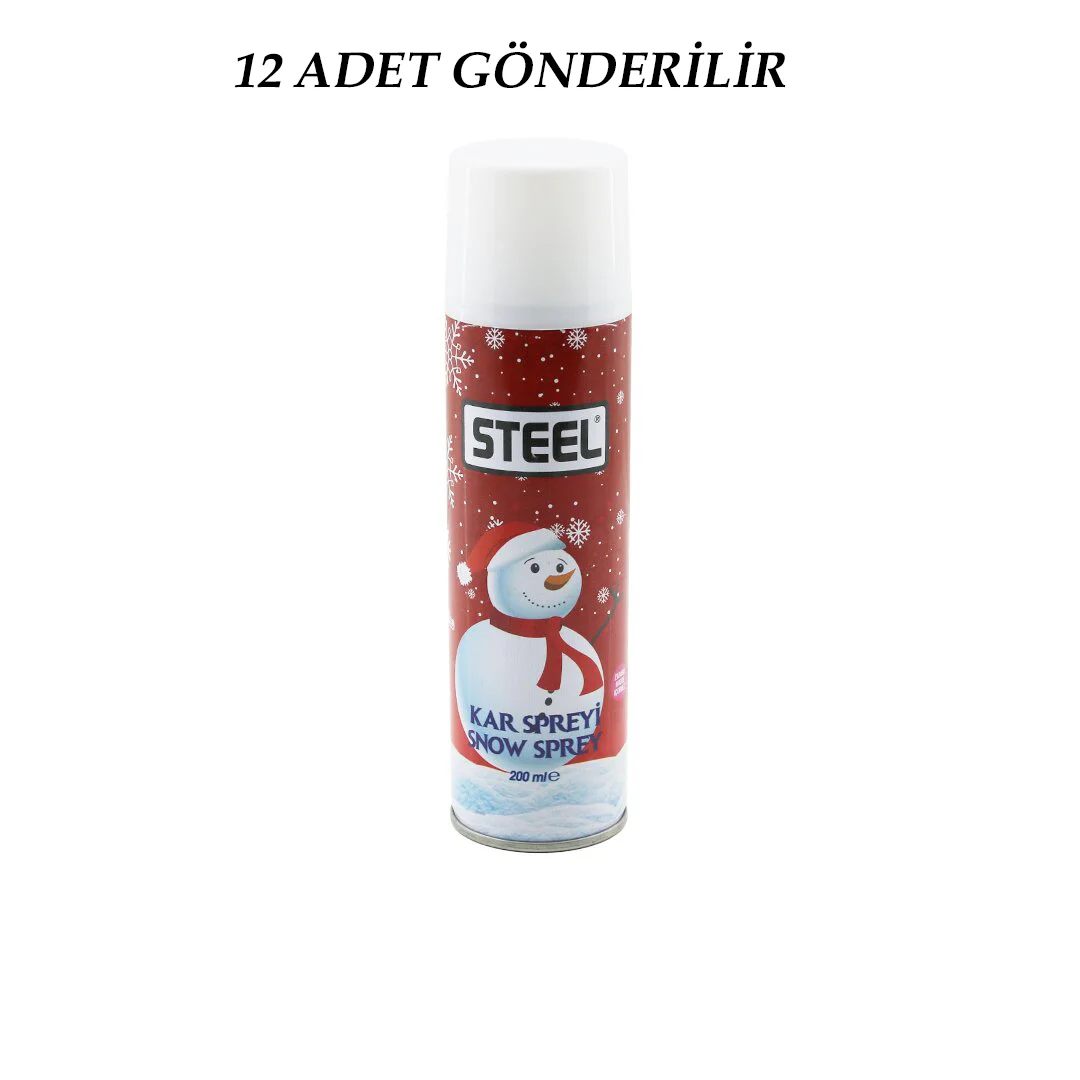 12 Adet Steel Max Kar Spreyi 200ML