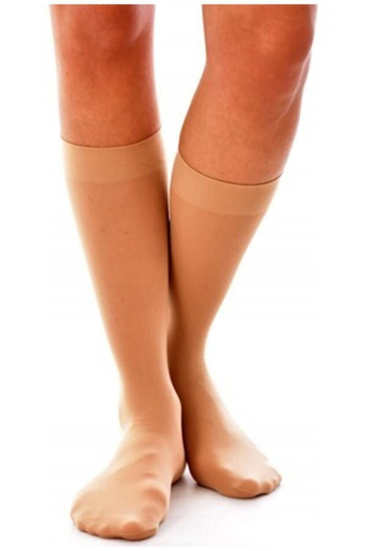 12 Adet Ten Renk Mikro 70 Dizaltı Çorap