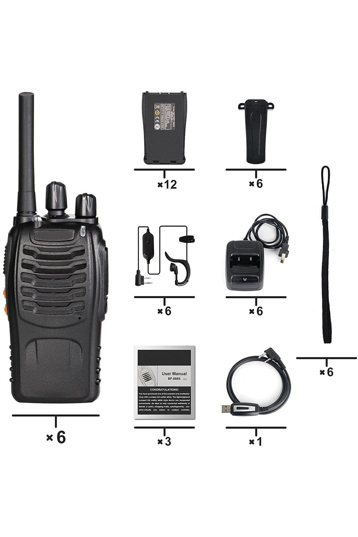 12 Adet Vale Güvenlik Otopark Otel Motel Tatil Köyü El Telsizi 1 