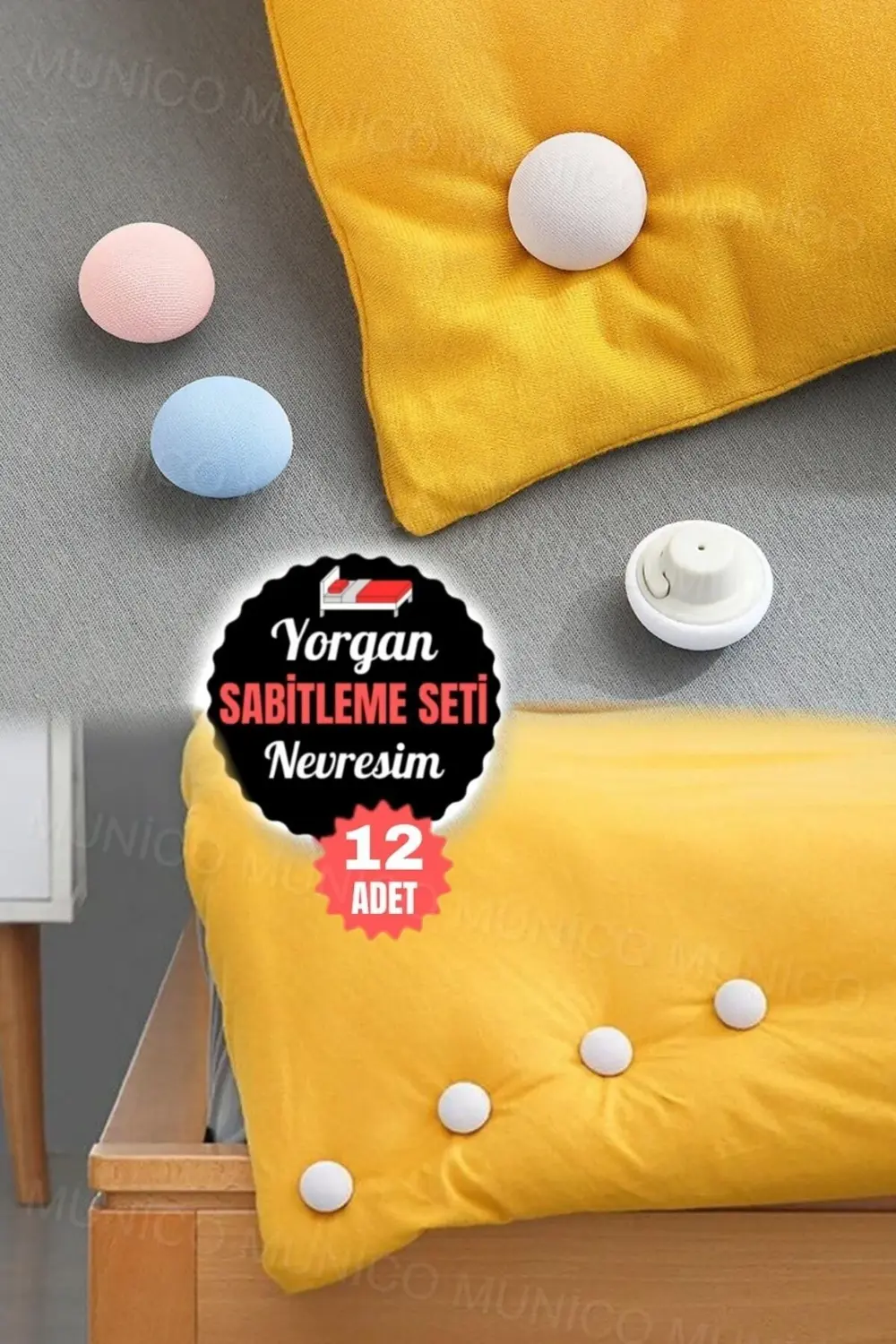 12 Adet Yatağınızı Düzenlemenin Şık Yolu Yorgan Düğmesi Çarşaf Sa