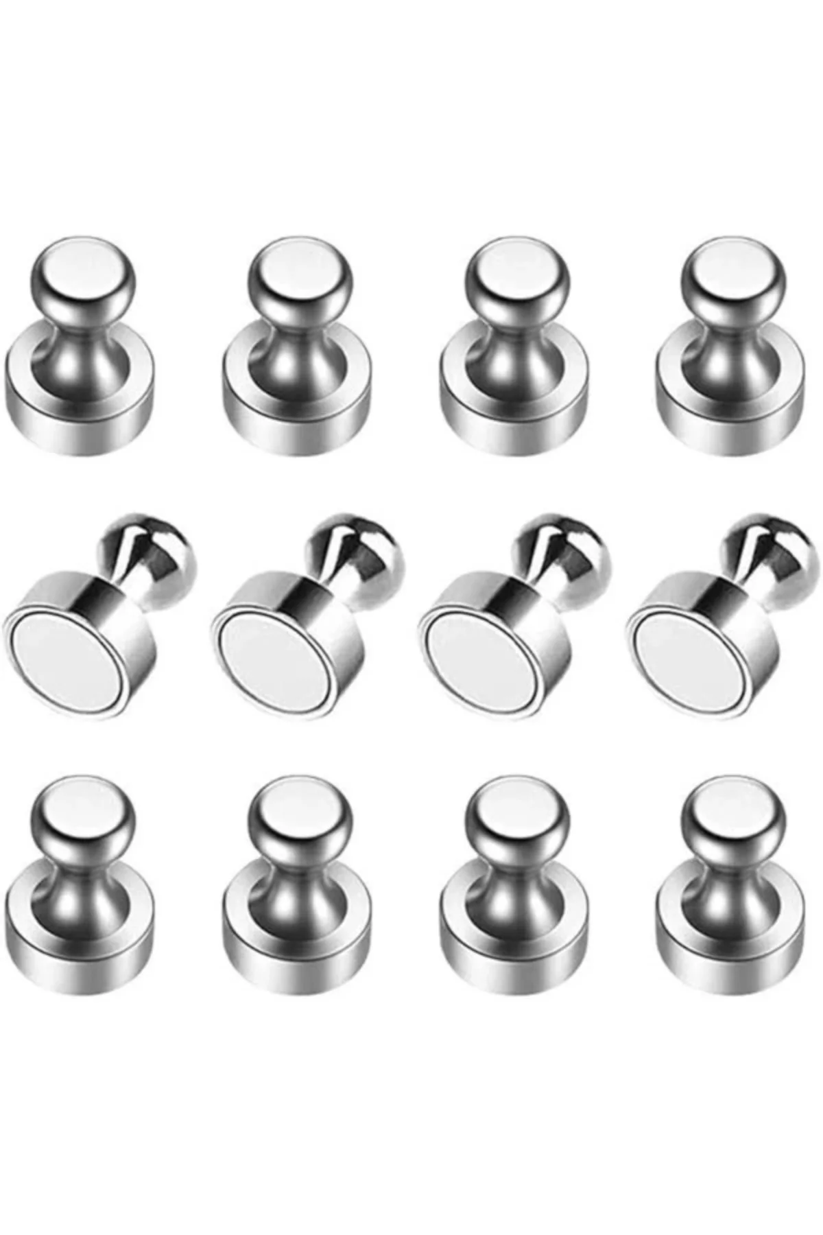 12 Adet Yüksek Kalite Güçlü Neodyum Mıknatıs Buzdolabı Magnet Fotoğraf Evrak Kağıt Tutucu