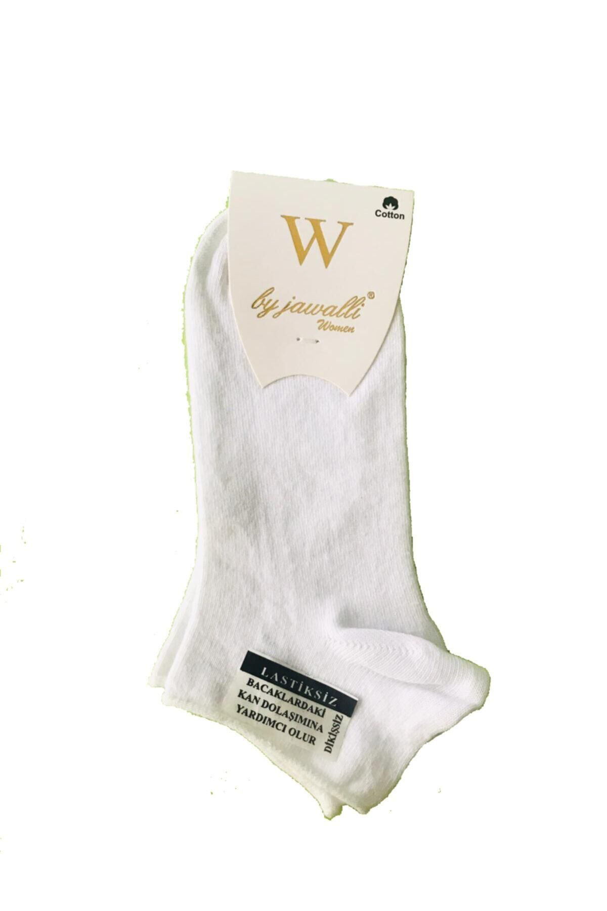 12 Çift Beyaz Renk Dikişsiz Diyabetik Çorap