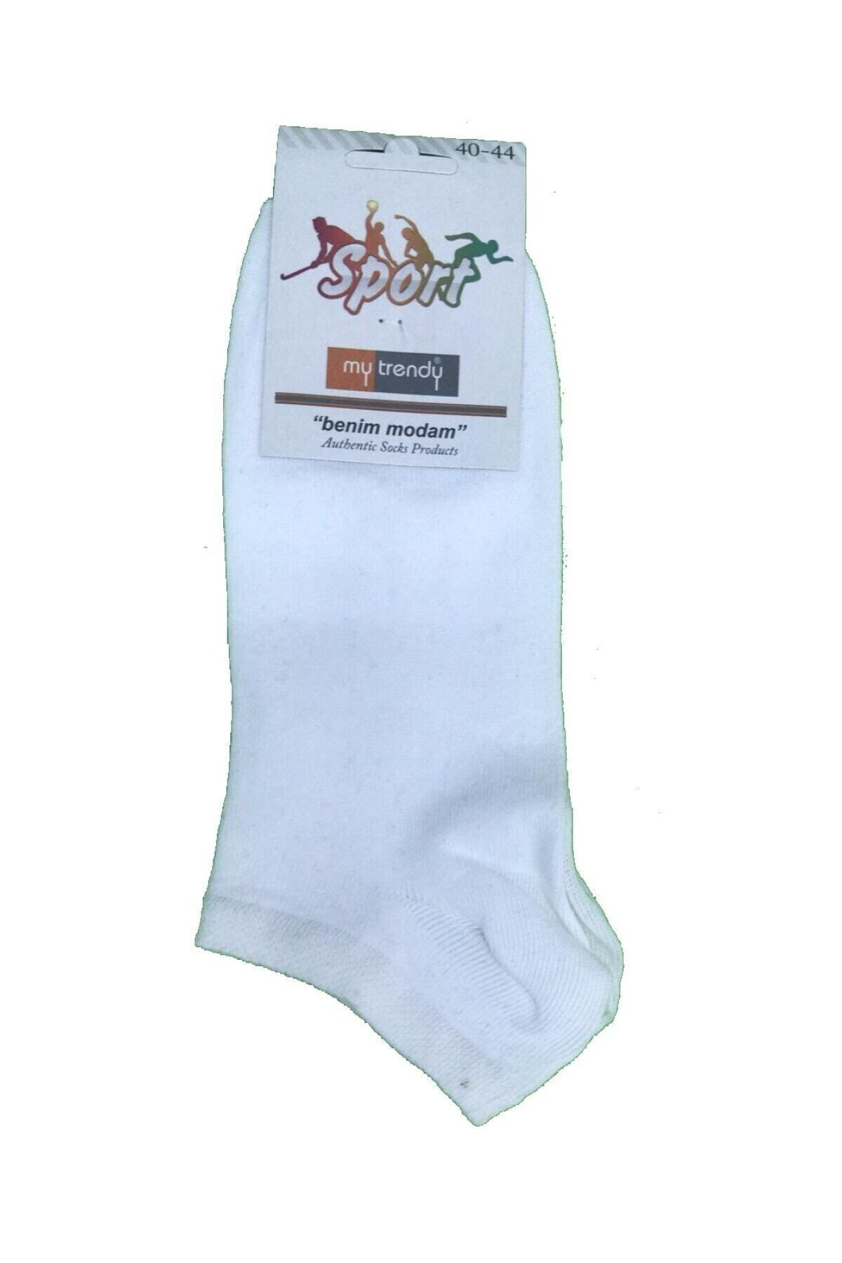 12 Çift Gri Renk Ekonomik Patik Çorap