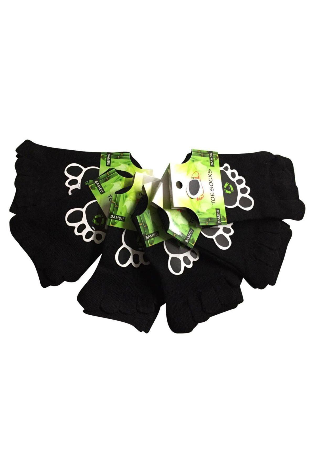 12 Çift Dikişsiz Bambu Parmak Çorap