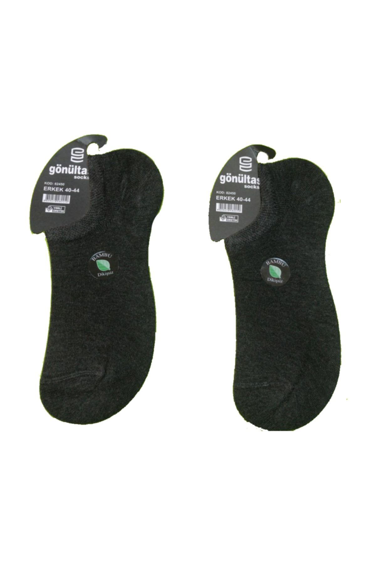 12 Çift Füme Renk Dikişsiz Bambu Çorap