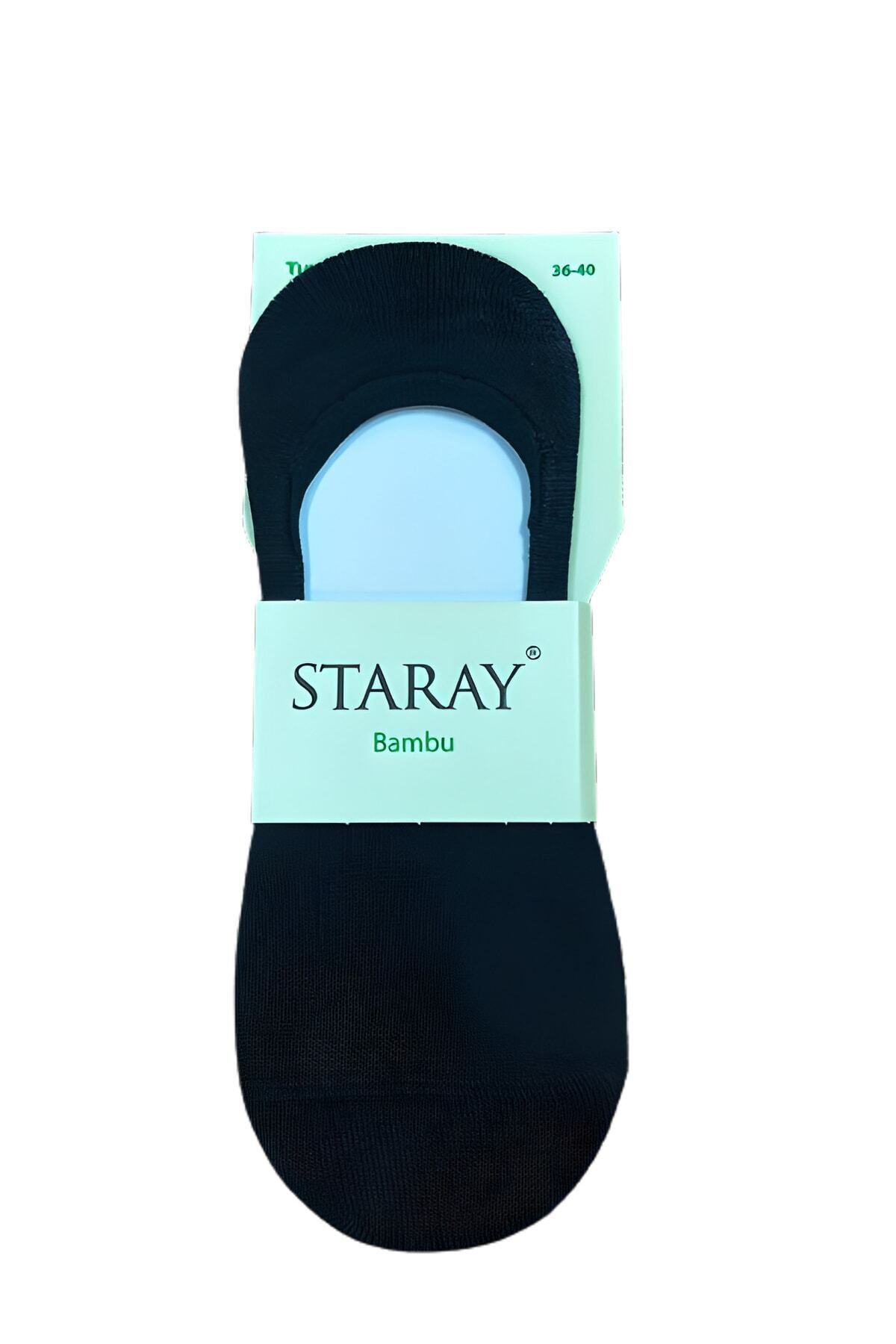 12 Çift Gri Renk Dikişsiz Slikonlu Bambu Babet Çorap