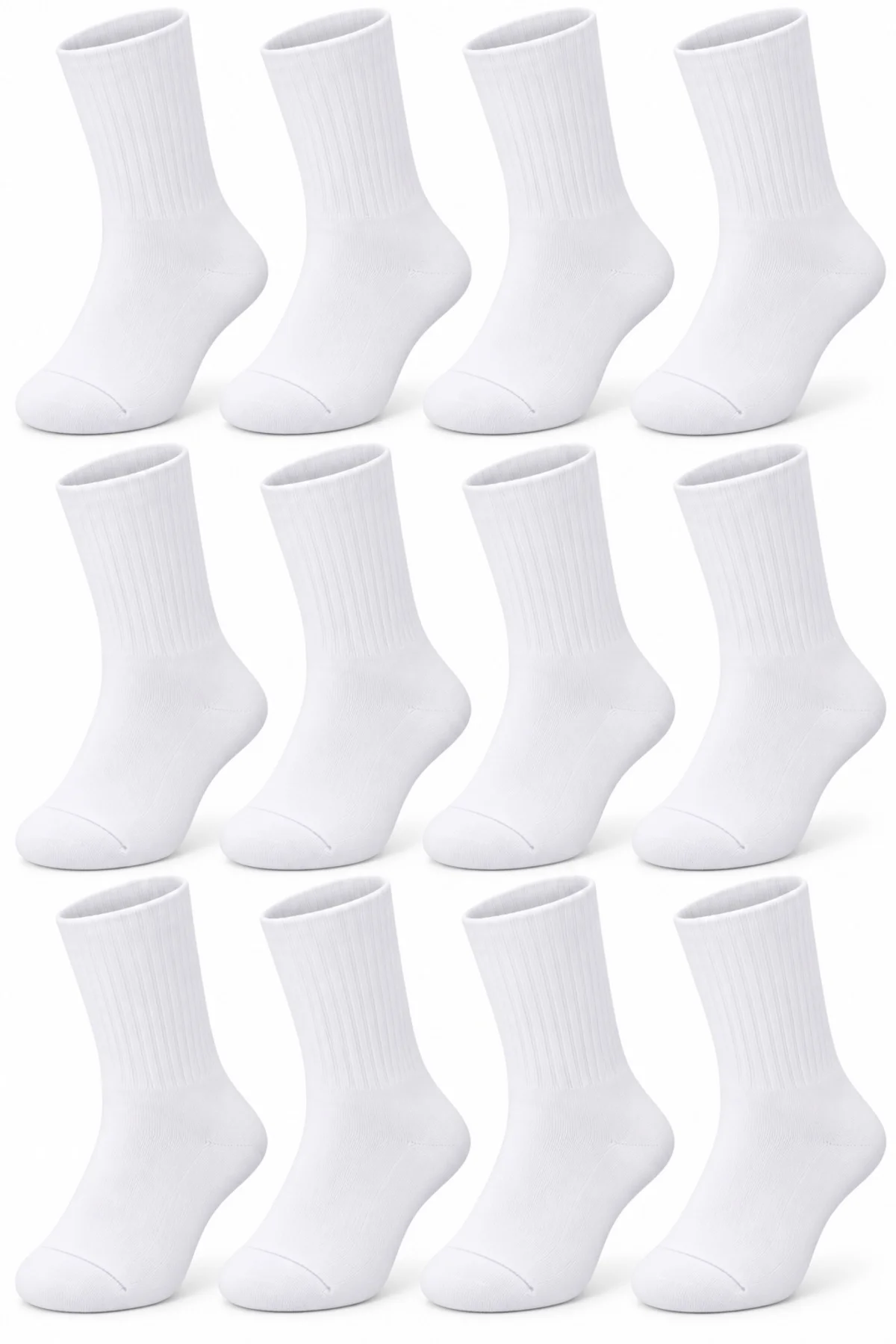 12 Çift Pamuklu Spor Çorap 40-44 Kadın Erkek Unisex Uzun Konç Siyah Beyaz Çizgili ve Düz Günlük Çorap 12 Çift Pamuklu Spor Çorap 40-44 Kadın Erkek Unisex Uzun Konç Siyah Beyaz Çizgili ve Düz Günlük Çorap