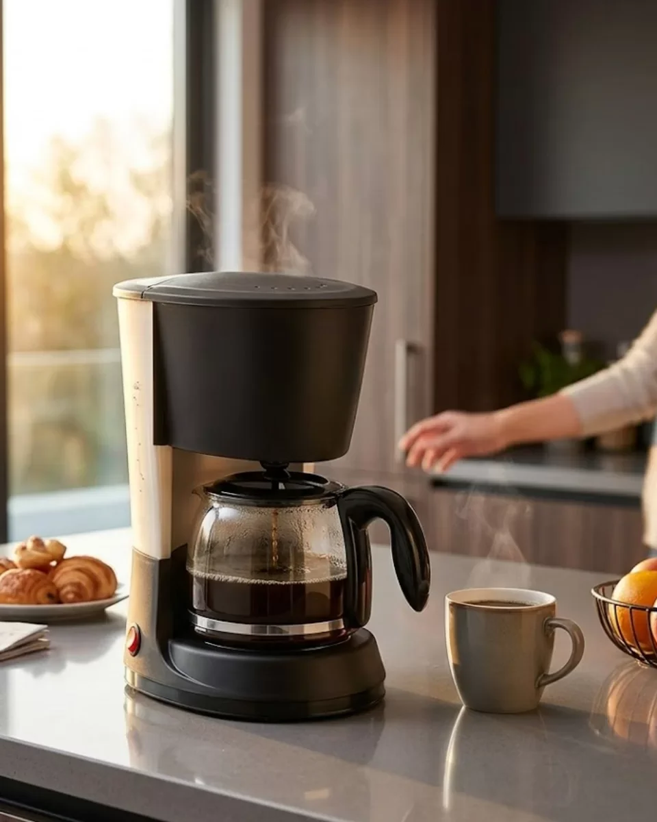 12 Fincan 1.2 Litre Damlatmaz Filtre Kahve Makinesi – Ofis ve Ev Kullanımı İçin Sıcak Tutma Özelliği
