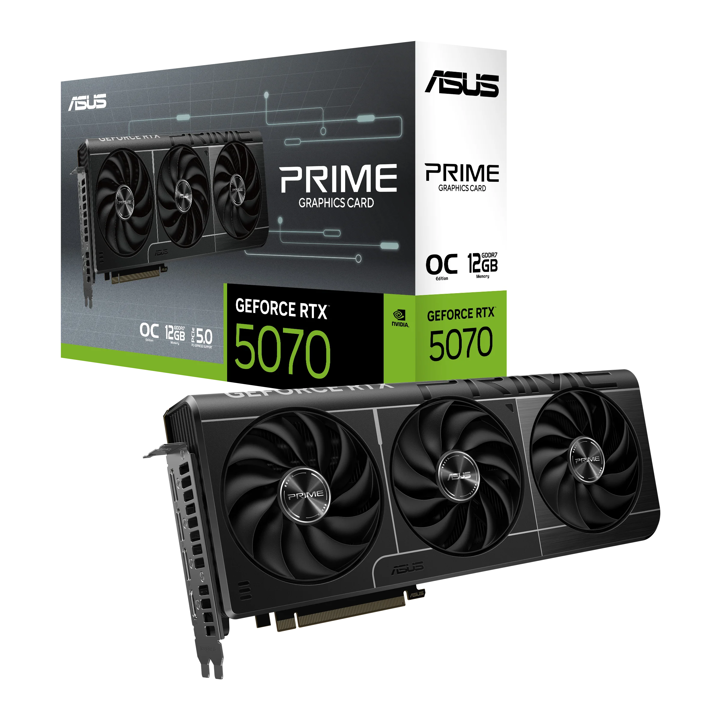 12 GB PRIME-RTX5070-O12G RTX 5070 GDDR7 192bit OC 2xHDMI 3xDP DLSS4 EKRAN K