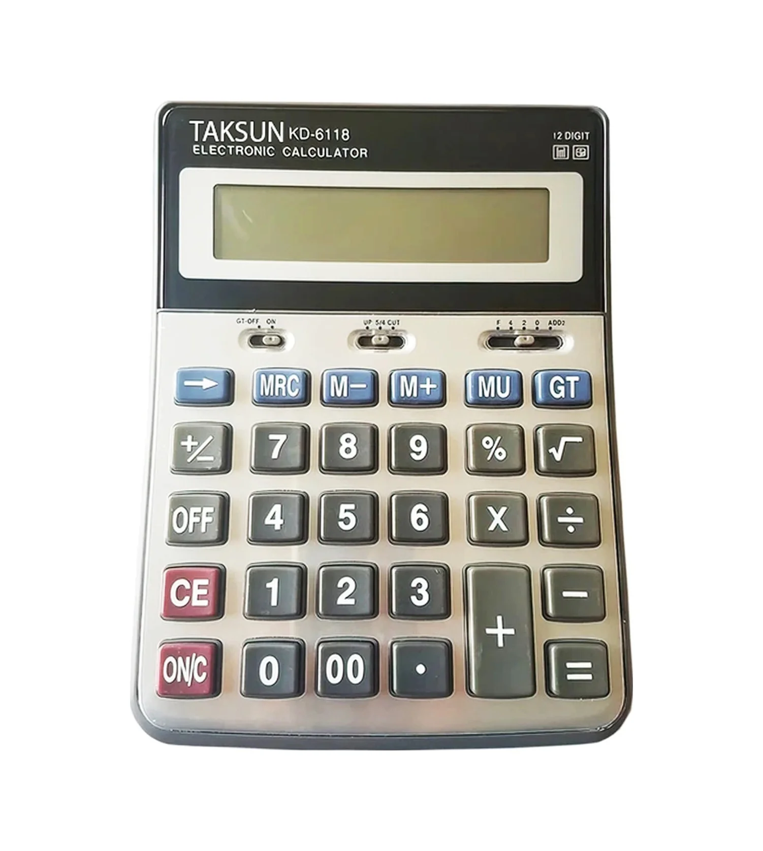 12 Haneli Hesap Makinesi Ts-6118 44dex34 Gri