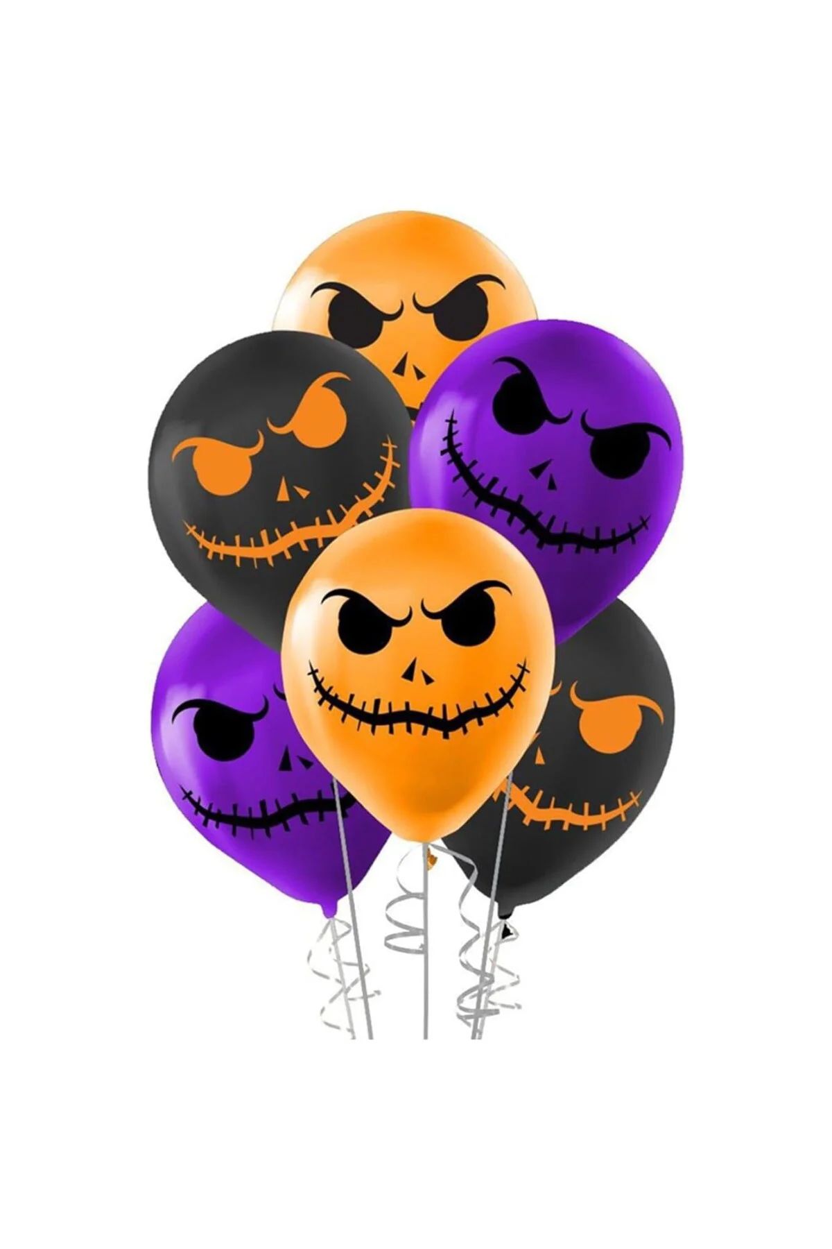 12 İnç Halloween Cadılar Bayramı 10 Adet Balon Set 4