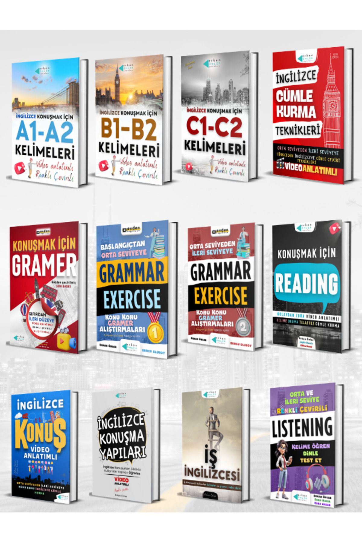 12 KİTAPLIK EN BÜYÜK İNGİLİZCE EĞİTİM SETİMİZ