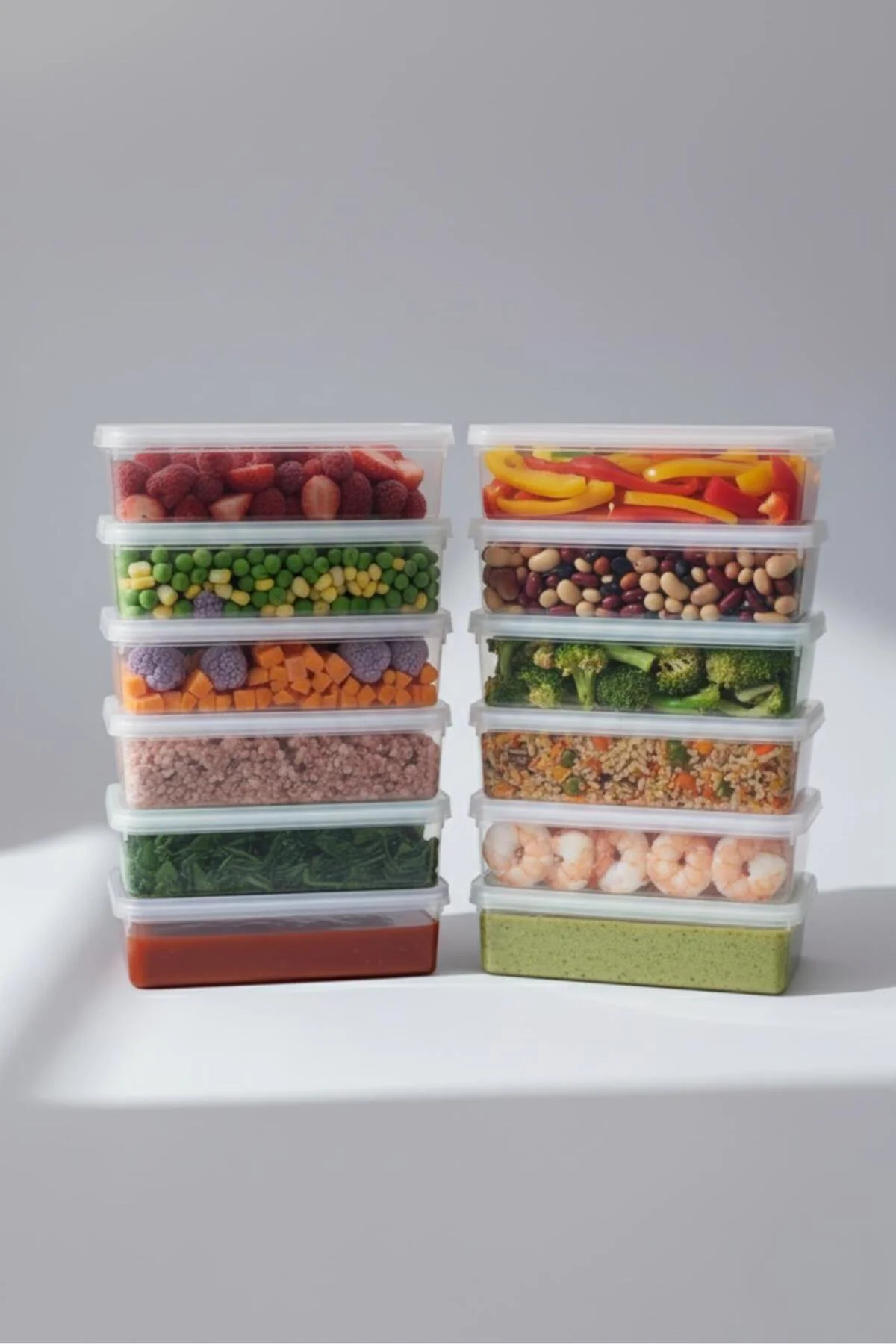 12 li Kapaklı Derin Saklama Kabı Buzdolabı Düzenleyici 1.5 Lt