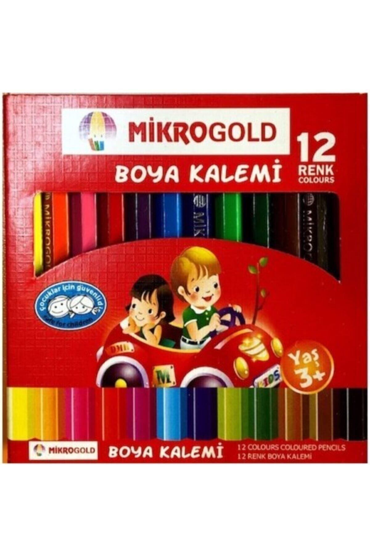 Mikrogold 12 Li Kuru Boya Kısa Boy