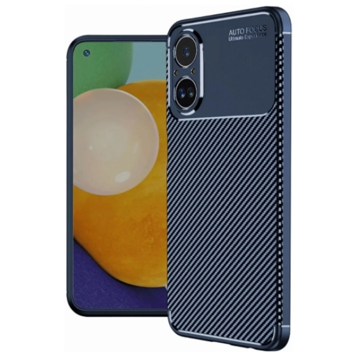 12 Lite Kılıf Auto Focus Karbon Kapak - Lacivert