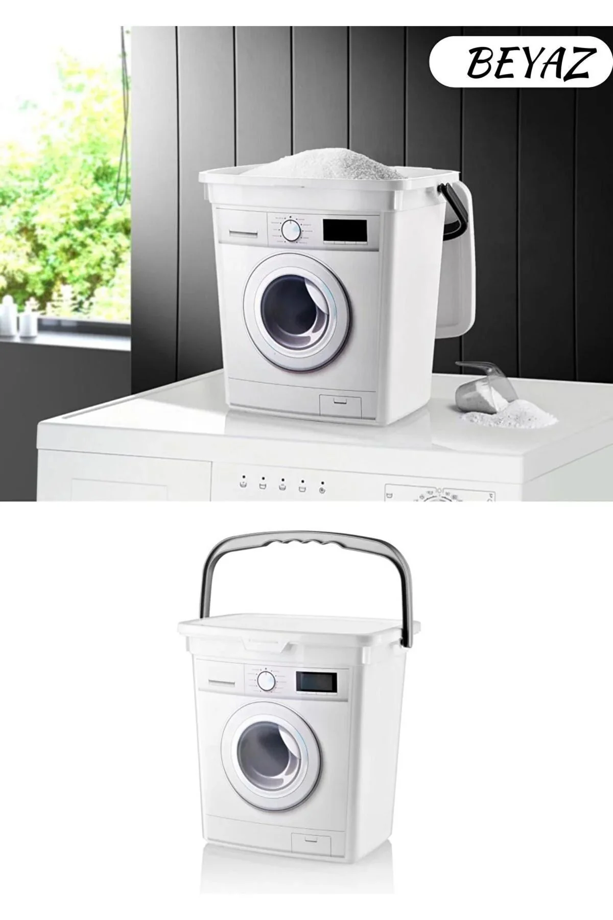 12 Litre Dekoratif Deterjanlık Deterjan Kutusu Deterjan Kabı - 6 