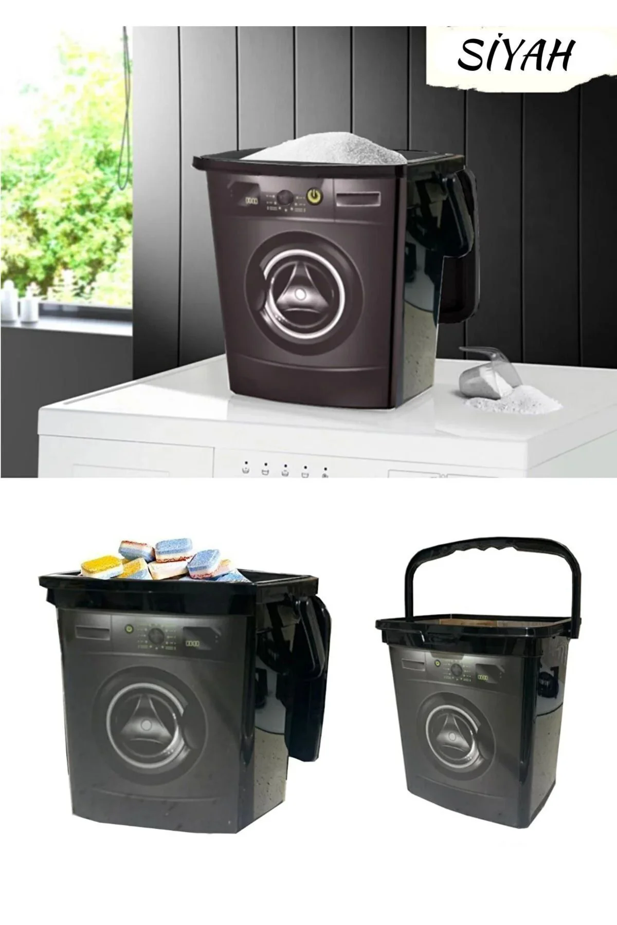 12 Litre Dekoratif Deterjanlık Deterjan Kutusu Deterjan Kabı - 6 