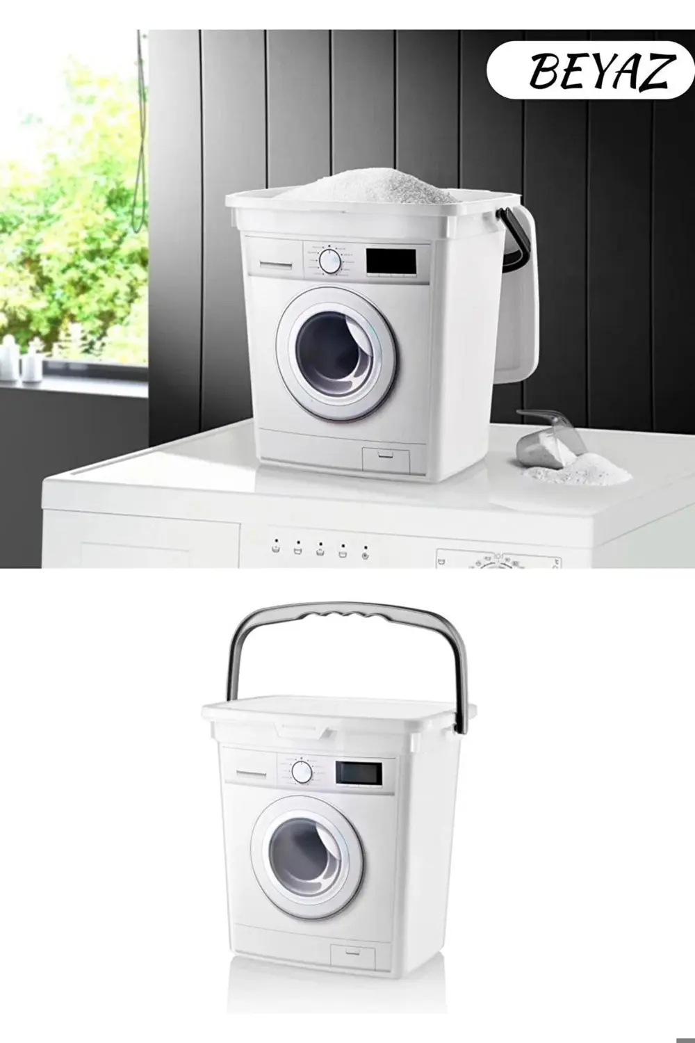 12 Litre Dekoratif Deterjanlık Deterjan Kutusu Deterjan Kabı - 6