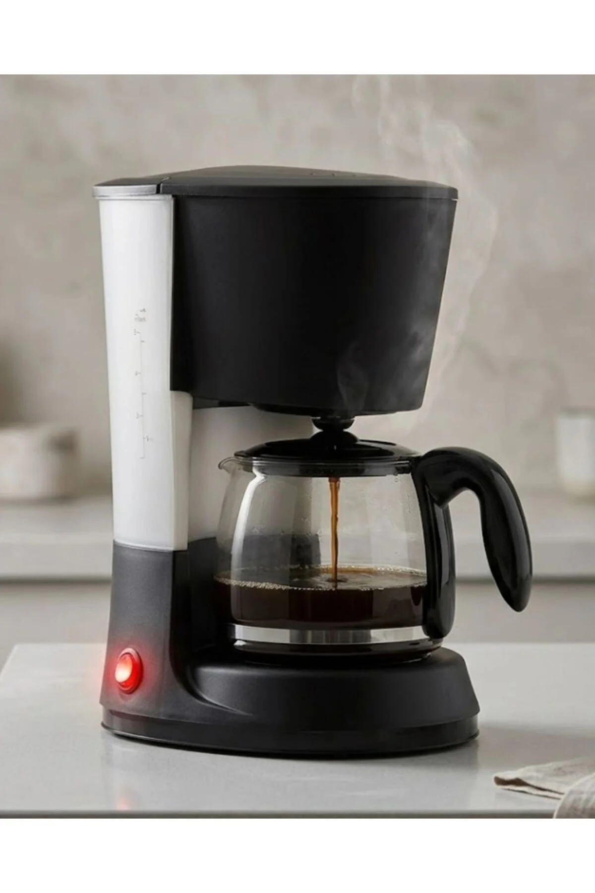1.2 Litre Filtre Kahve Makinesi Damlama Emniyetli Cam Karaflı