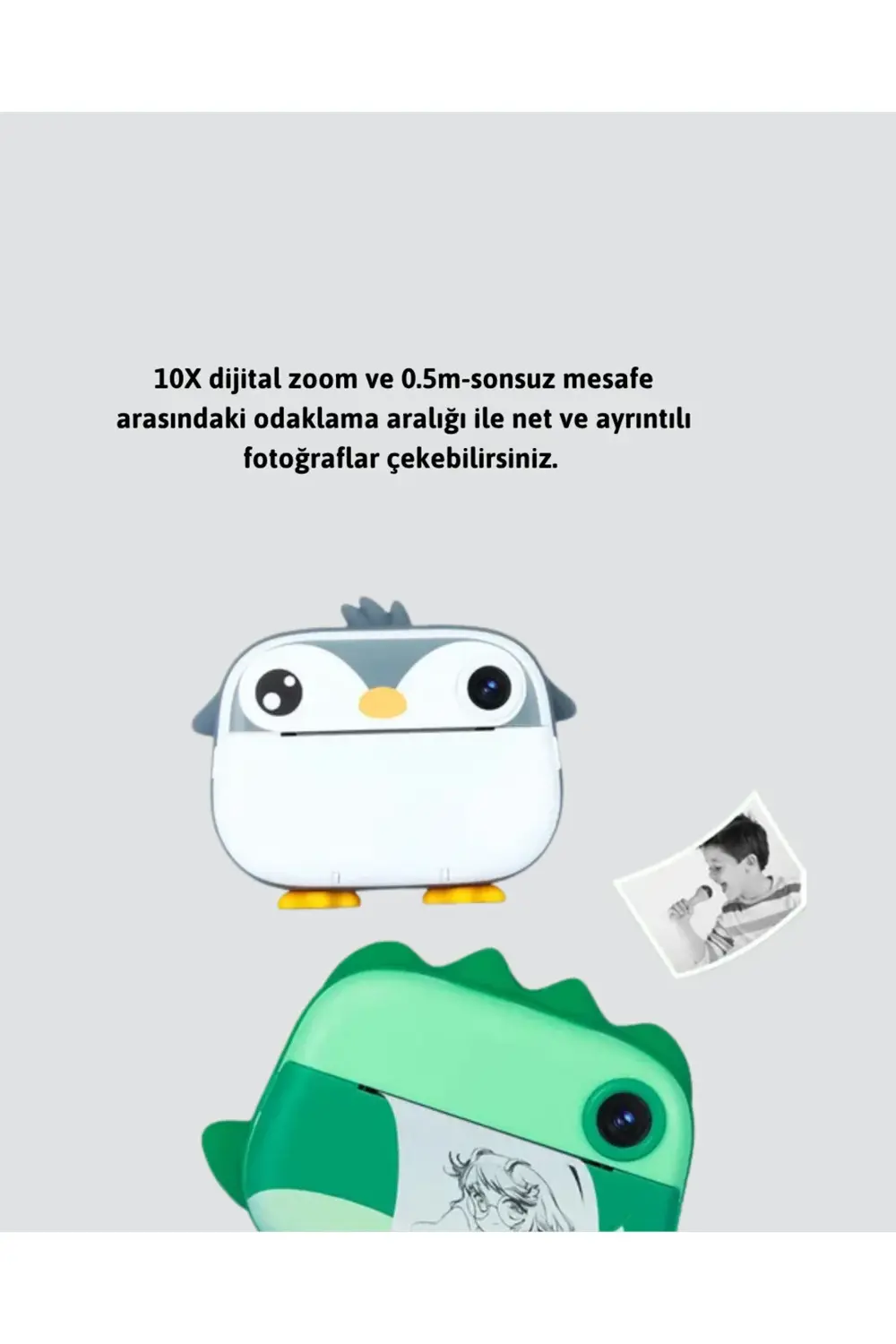 12 Özel Efektli ve Self-Timer Fonksiyonlu Baskı Kamera