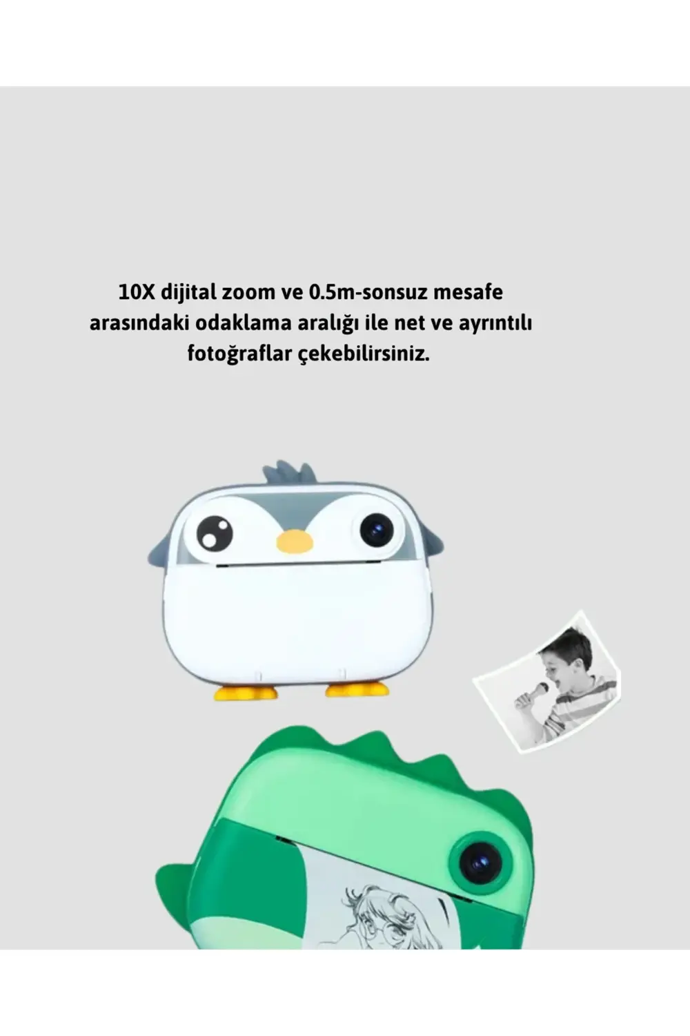 12 Özel Efektli ve Self-Timer Fonksiyonlu Baskı Kamera