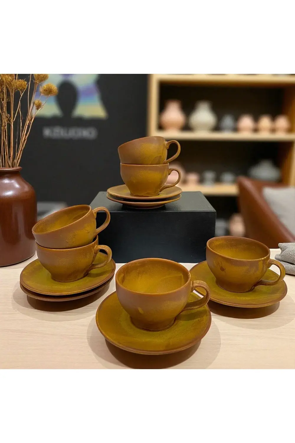 İrea Porselen 12 Parça 6 Kişilik Porselen Çay-Kahve-Cappucino Fincan Seti Savan