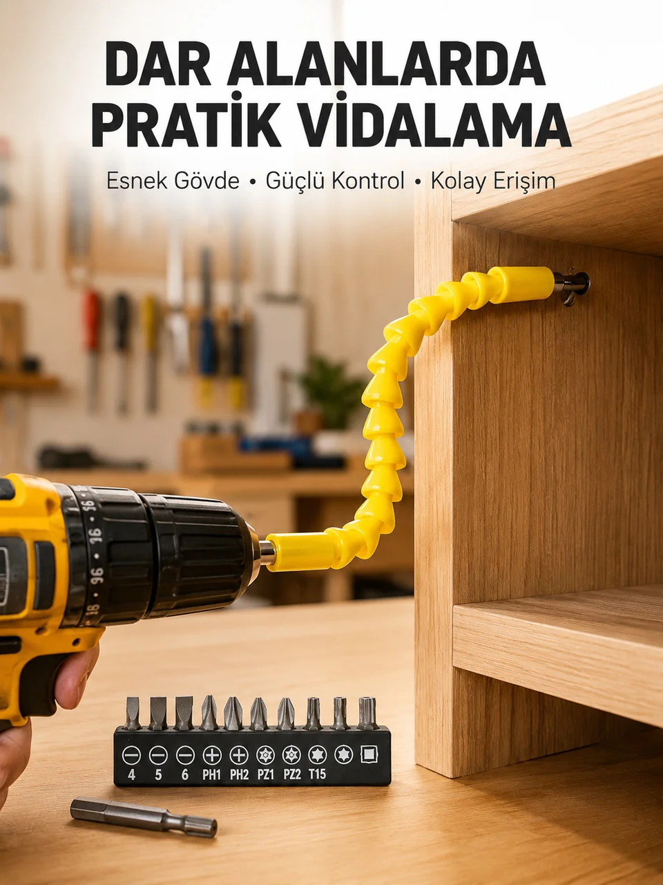 12 Parça Akrobat Bits Seti Çok Amaçlı Vidalama Dayanıklı Çelik Yeni Nesil - Lisinya