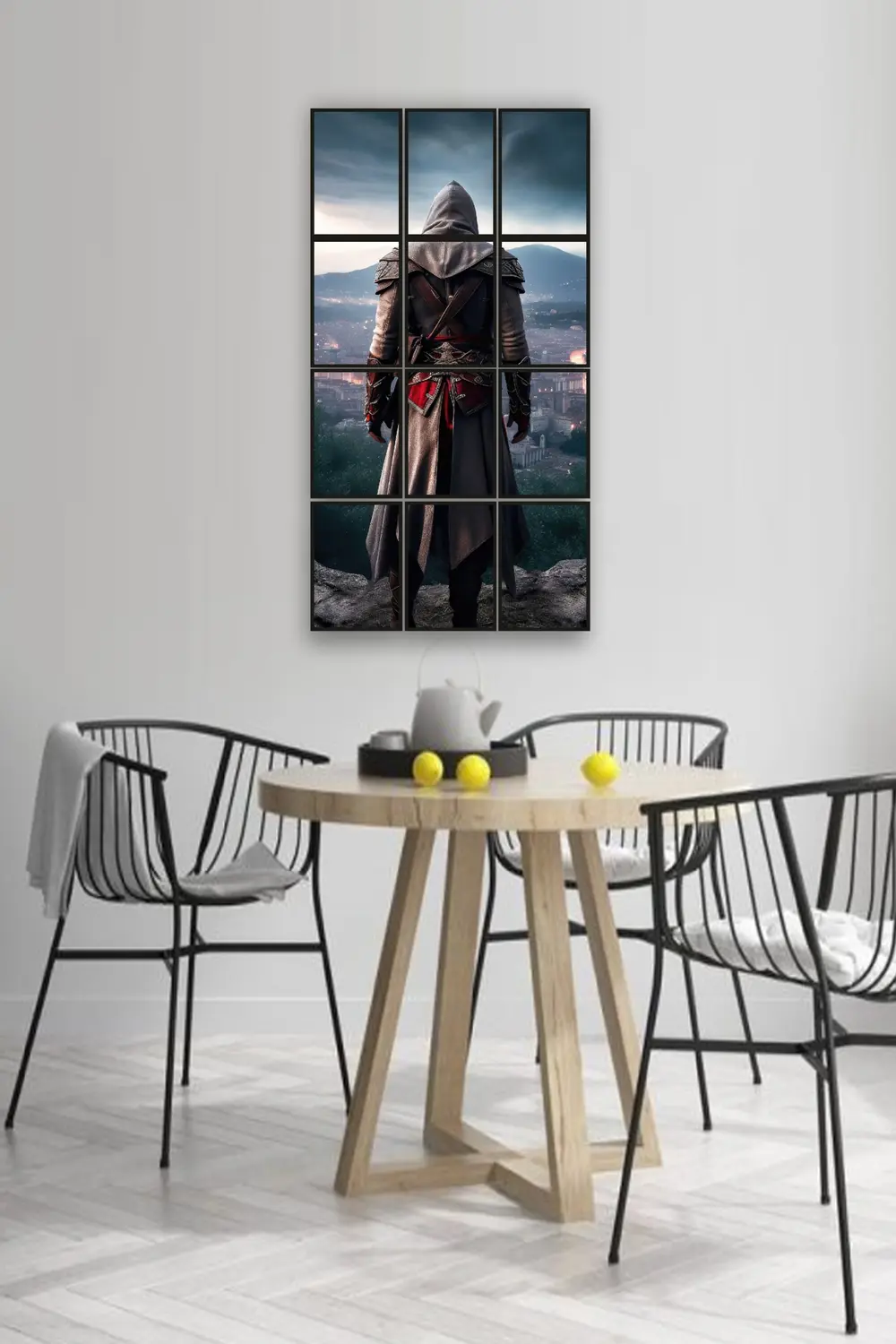 12 parça Assassin's Creed Çerçeve Görünümlü Mdf tablo Duvar Süsü 