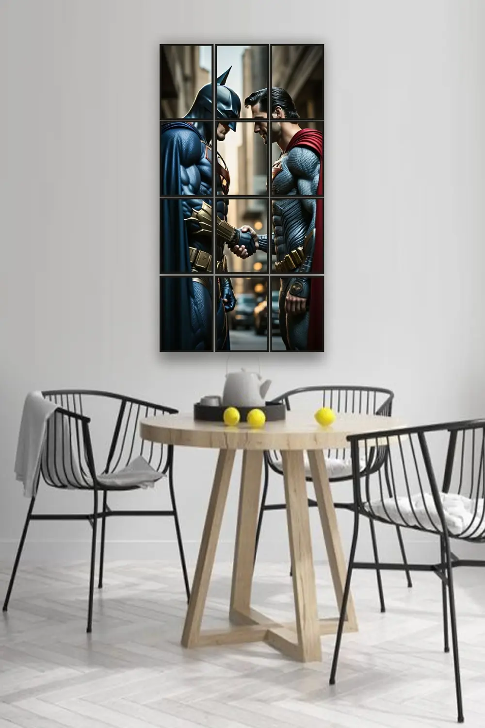 12 parça Batman Superman Çerçeve Görünümlü Mdf tablo Duvar Süsü H