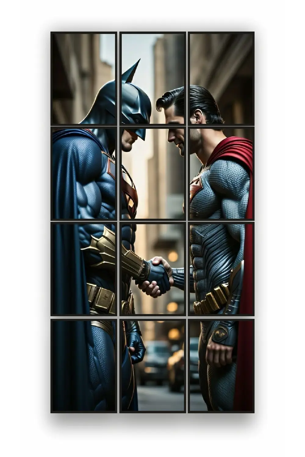 12 parça Batman Superman Çerçeve Görünümlü Mdf tablo Duvar Süsü H