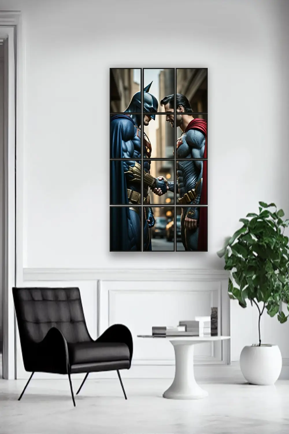 12 parça Batman Superman Çerçeve Görünümlü Mdf tablo Duvar Süsü H