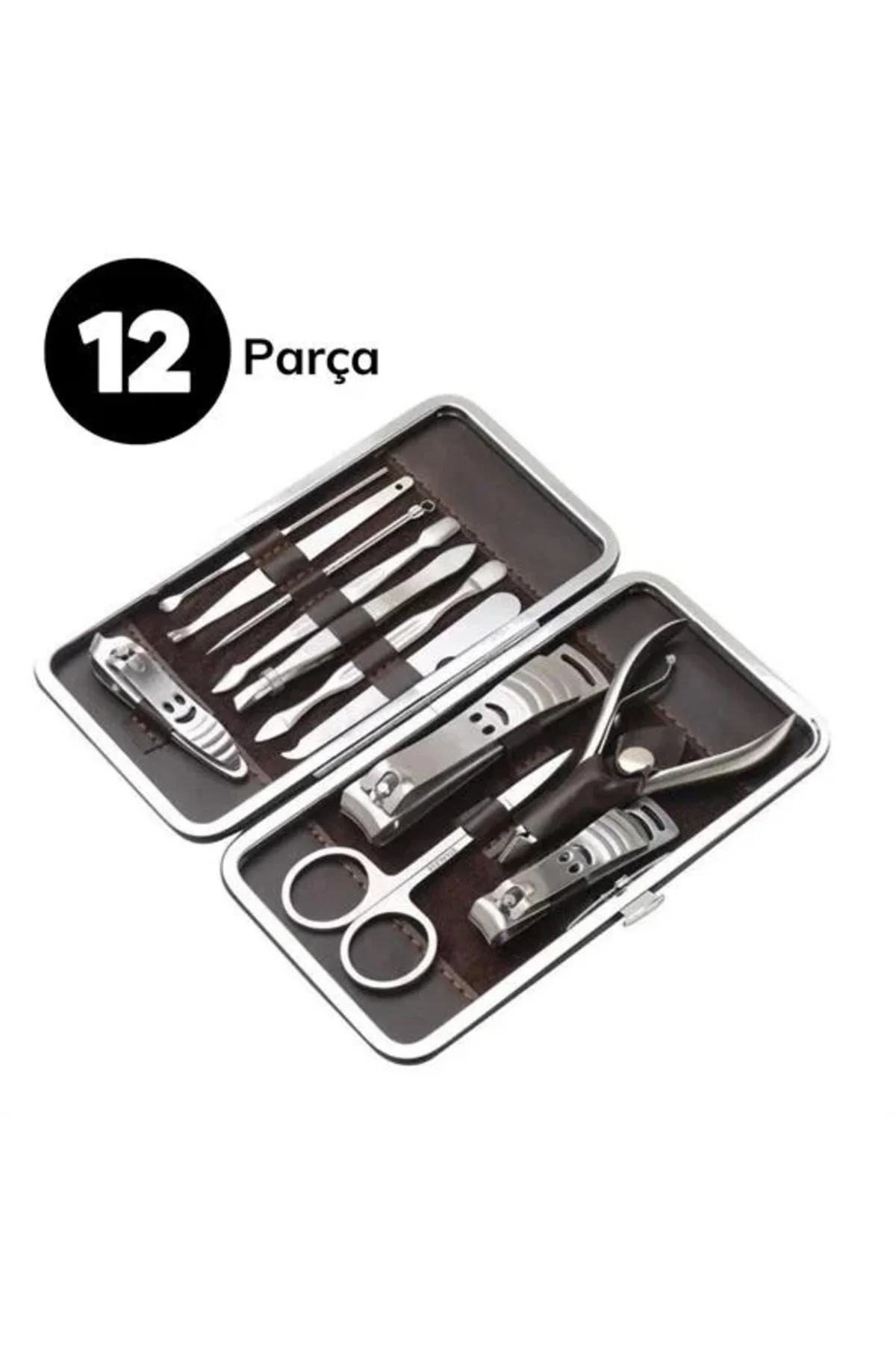 12 Parça Çanta Tipi Manikür Pedikür Tırnak Bakım Seti