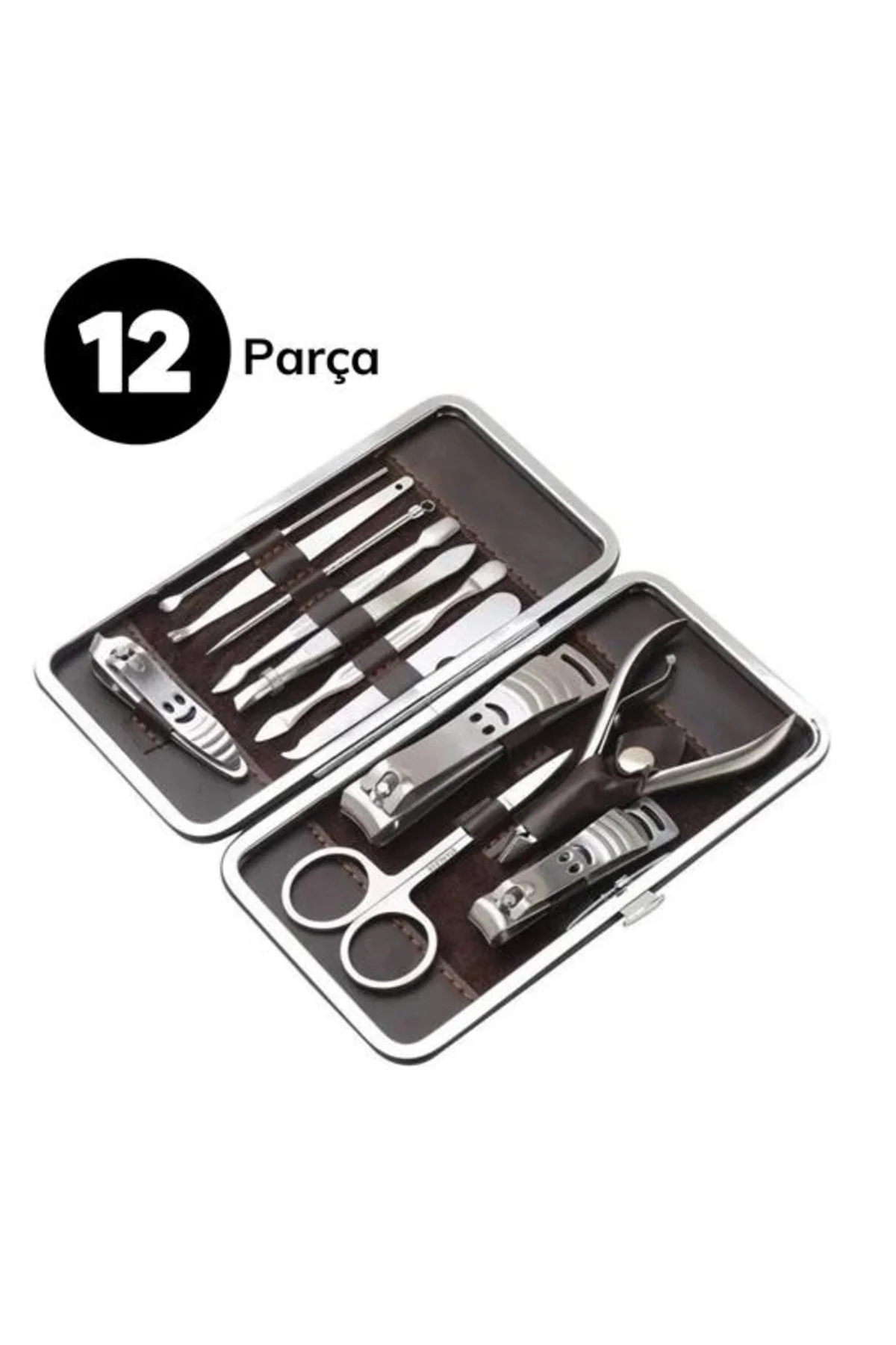 12 Parça Çanta Tipi Manikür Pedikür Tırnak Bakım Seti - Görsel 8
