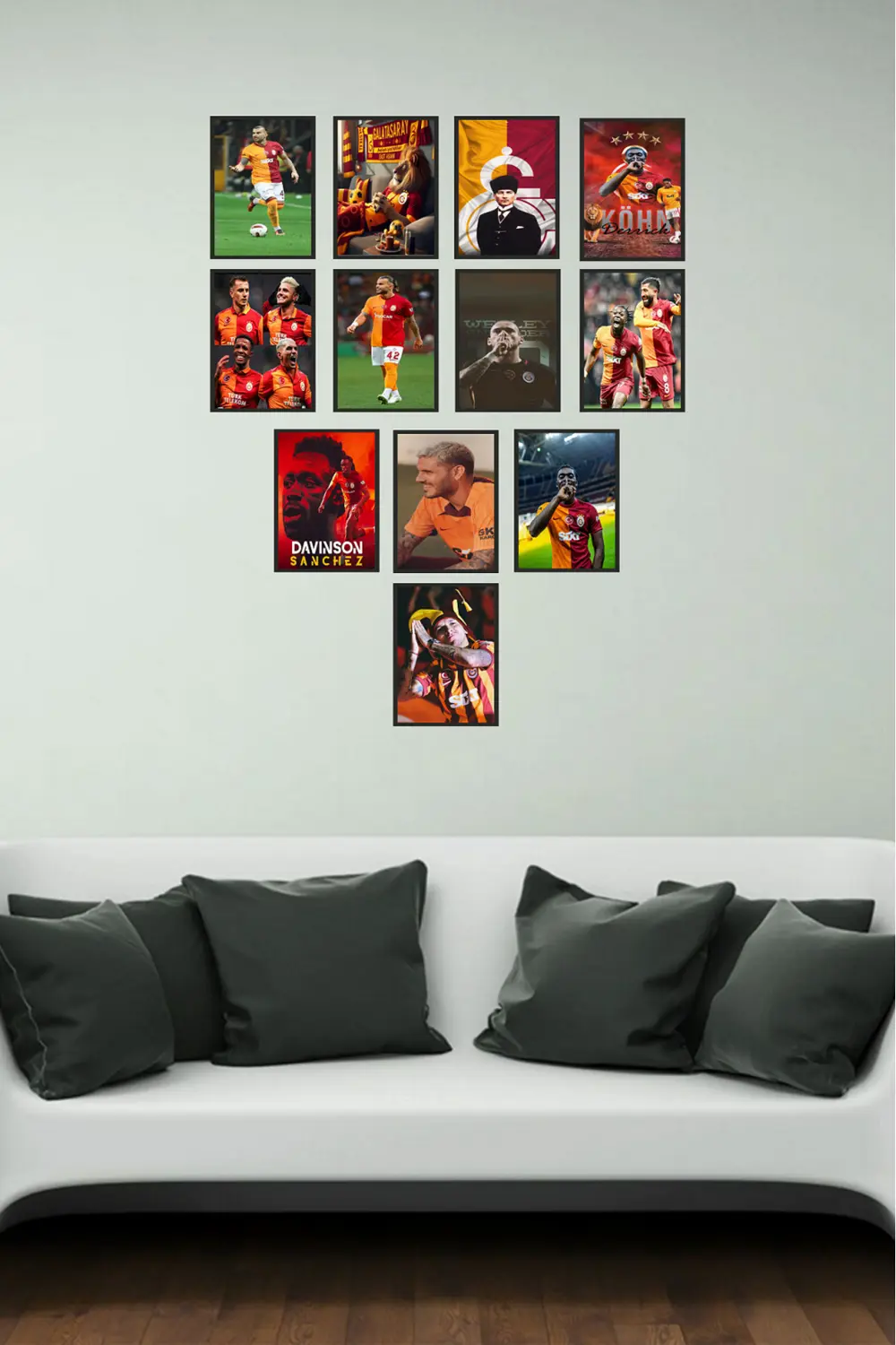 12 Parça Çerçeve Görünümlü Mdf Tablo ,