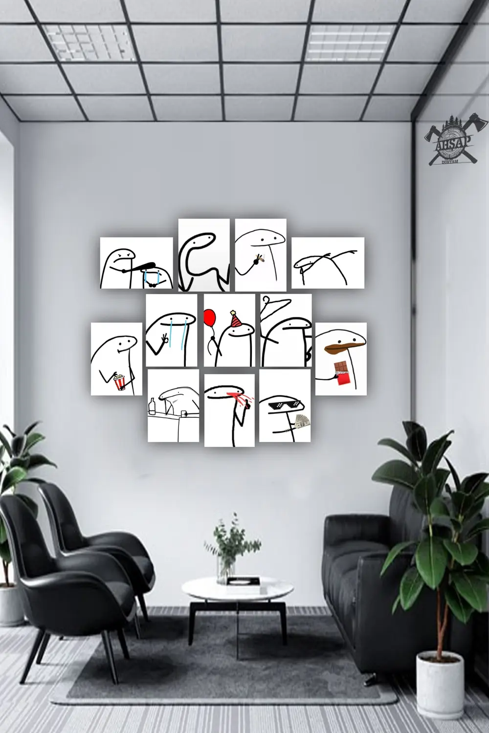12 parça  Eğlenceli Flork Resimleri Çerçeve Görünümlü Mdf tablo D Fiyatı, Yorumları ve Özellikleri