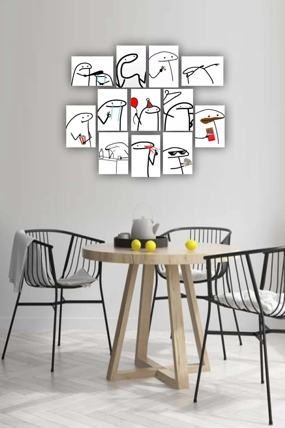 12 parça  Eğlenceli Flork Resimleri Çerçeve Görünümlü Mdf tablo D Fiyatı, Yorumları ve Özellikleri