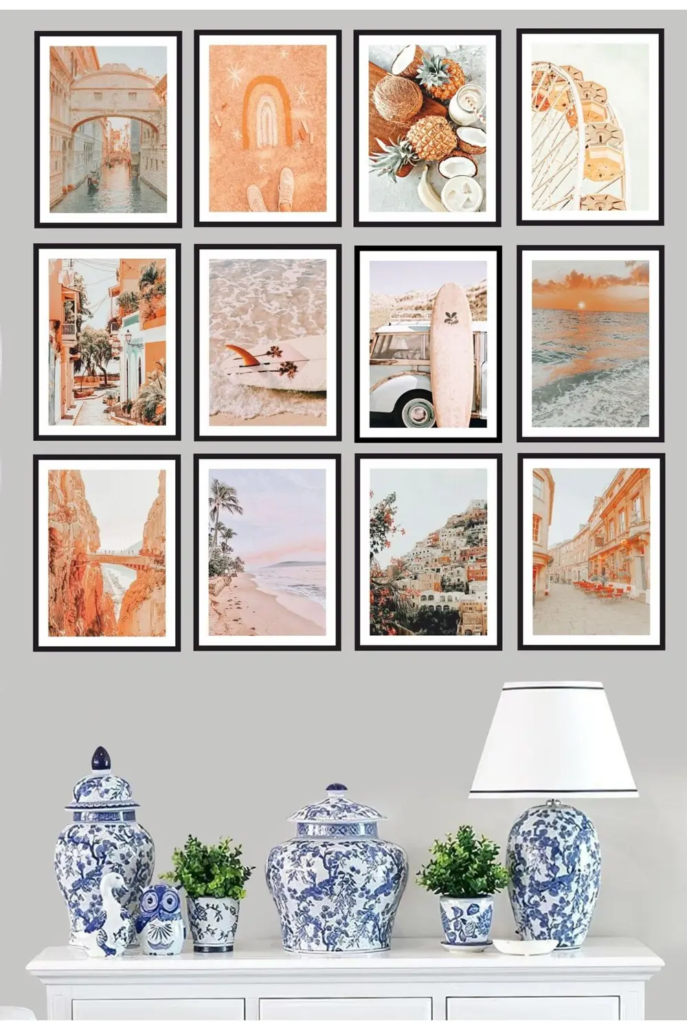 12 Parça Ev Dekarasyon Dekor Modern Elite Ahşap Mdf Tablo Set